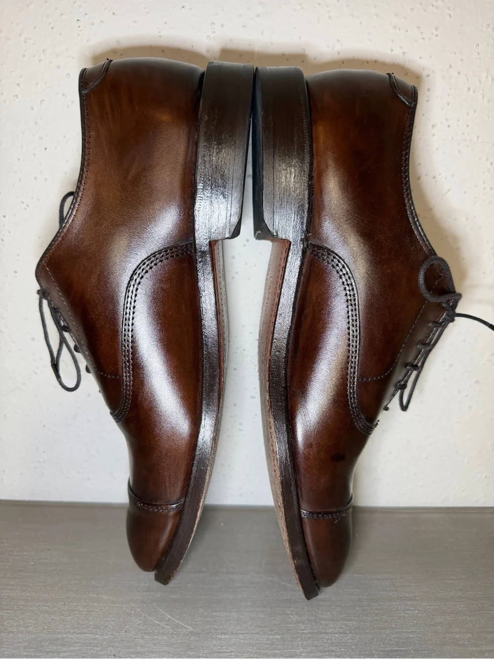 Allen Edmonds Park Avenue Black Leather Cap Toe Oxford Men's Dress Shoes 7 D